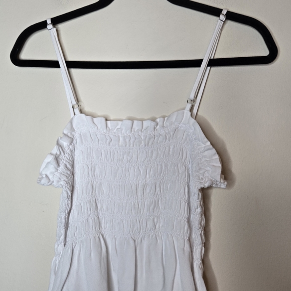 CLOTH & STONE NWT Smocked Linen Blend Square Neck Peplum Tank Top NWT - Picture 8 of 10